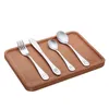 4 pcsset bébé cuillère à café cuillère alimentaire alimentation fourchette couteau ustensiles ensemble en acier inoxydable enfants apprenant manger habitude enfants vaisselle 220715