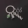 Porte-clés pour Microscope et bijoux de médecin, pendentifs scientifiques, anatomie, neurologie, cadeau biologique