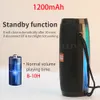 TG157 Portable Speaker Bluetooth-compatible Loudspeaker Column FM Radio Bass Stereo Waterproof With LED Lights Audio Microphone