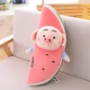 Watermeloen Party Knuffel Varken Kleine Scheet Pop Fruit Banaan Lang Kawaii Kussen Gevulde Pluche Planten Om Meisjes Cadeaus Te Geven