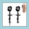 Dangle Chandelier Earrings Jewelry 316L Stainless Steel Hypoallergenic Stud For Mens Punk Rock Black Sier Cross Chain Tassel Earring Drop