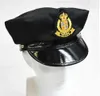 Berets Men And Women United States Badge Octagonal Hat Black Captain Flat Top Stage Perforamce Military Caps BeretsBerets