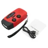 Zonne -hand crank radio -ontvanger mini draagbare AM/FM weer radio met multifunctionele zaklamp noodvoeding/bank