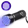 21LED UV Light 21 LED Torcia 395-400nm Torce Torce ultraviolette per Pet Cat Dog Urine Scorpion Detector Lamp