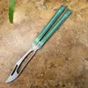 Nouveau Theone JK Balisong Butterfly Training Trainer Couteau non tranchant trois couleurs D2 Blade Channel Titanium Handle Swilt Jilt Couteaux Chimera Hom Ex10 Triton Kraken BM51