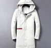 2024 Travel Canada Down Grosso Jaqueta Longa Quente e Confortável Estilo Fofo 95% Pato Branco Down Homens Parkas e Mulheres Mens Jaquetas de Inverno