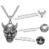 Pendentif Colliers Vintage Punk En Acier Inoxydable 316L Fantôme Crâne Masque Collier Cool Mens Anger Rock Party Bijoux