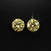 Other Real 0.5-2 Carat Lemon Yellow Round Brilliant Moissanite Loose Stone With Gra For Diy Jewelry Ring Earrings Pass Diamond TesterOther