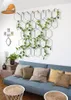 Fleurs d￩coratives couronnes 240 cm Vine Vine Plantes suspendues artificielles Liana Silk Fake Ivy Feuilles pour mur vert Garland Decoration ￠ la maison