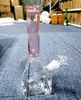 14 inch roze/ donkergroene glazen water beker waterpijp waterrecycler Bong met kommen downstem vrouwelijk 18 mm rookpijpen