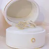 Cluster Ringe Korea Design Doppelschicht Ring Einfache Blume Welle Zirkon Perle Offen für Frau Tägliche Party Urlaub Luxus RingCluster