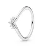 Nowe popularne 925 Sterling Silver Plated Rings Sparkling Bow Knot pierścionki do układania w stosy cyrkonia kobiety mężczyźni prezenty Pandora biżuteria promocje