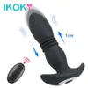 IKOKY télescopique vibrant gode godemichet Anal vibrateur Prostate masseur érotique sexy jouets pour hommes télécommande Anal