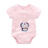 Baby Short Sleeve Romper Sommarkläder 0-24 månader nyfödd jumpsuit designer bomull spädbarn bodysuit baby pyjamas