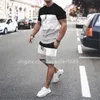 2022 Survêtements Design de mode T-Shirt shorts 2 pièces ensembles couleur unie costume de haute qualité hommes sweat costumes Hip Hop hommes jogger