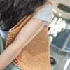 Summer Beach Tote Designer Bag Cutouts Straw Handbag Wallet Crochet Shoulder Bags Lady Clutch Purse Fashion Raffia Drawstring Shopping Pack