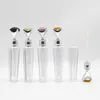 3ml Empty Plastic Lip Gloss Tube Diamond Cap DIY Lips Glosses Containers Bottle High Quality With Clear Black Body Small Lipstick YF0070
