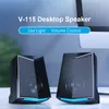 Desktop Hifi Stereo Computer Speakers da 3,5 mm Plug audio USB Potenza per PC desktop con subwoofer compatibile Bluetooth