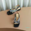 Fashion-Sandals Lucky Monkey Minority Franska Sandaler Kvinnor Sommar Leather Low Heel Open Toe Roman Skor Flat Bottom