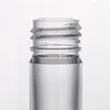 Bottiglia di imballaggio Bottiglia per provetta a fondo tondo in plastica trasparente Coperchio a vite bianco in alluminio Contenitore per imballaggio portatile cosmetico ricaricabile vuoto 25 ml