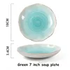 Dinnerware Sets Ceramic Bandhnu Flat Plate Gradual Change Dinner Dishes Creative Breakfast Tray Fruit Round Home Decoration 1pcDinnerware Di