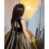 gold Shiny Flower Girl Dresses Sequin Sleeveless Fluffy Little Princess Birthday Party Pageant Gown Backless Black Holy Communion Girl Dresses