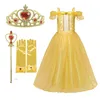 Vestidos para meninas Meninas Fantasia de princesa Crianças Halloween Festa de Natal Cosplay Fancy Dress Up Crianças Rainha da Neve Carnaval Roupas de Aniversário