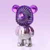 Summer USB Mini Fan Toys Rechargeable Bundles Handheld Electroplating Bear Outdoor Creative Desktop Mute Charging Portable Three-speed Wind DHL FREE