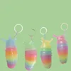 New Luminous Keychain Slug Snail Caterpillar Fidget Toys Super Decompression Puzzle Toy W2