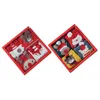 Weihnachtssocken-Box, Cartoon-Stil, schöne Mid-Tube-Socken, Damen-Baumwollsocken, rote Weihnachtsstrumpf-Geschenkbox