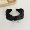 Fashion Women's Hairband Solid Color Simple Turban Center Knot Wide Side Headbands For Girls Summer Hair Hoop
