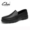 Clax Herren Black Dress Schuh Slip auf Frühling Sommer Herbst Echtes Leder Geschäft Formale Schuhe für männliche Hochzeitsschuhe Y200420