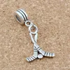 100Pcs Antiqued Silver Alloy Cheerleader Heart I Love to Cheer Charm Pendants For Jewelry Making Bracelet Necklace DIY Accessories