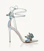 Women wedding party dress bride sandal luxury design high heels Papillon Sandals ankle strap colourful butterflies size 35428963558630926