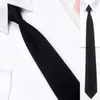 мужской черный клип на галстуке