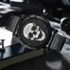 Orologi da polso Uomo Orologio al quarzo con motivo a teschio 2022 Cinturino in pelle casual di moda Orologio da polso sportivo militare Orologio analogico RelogioOrologi da polso Wr