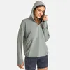 L_185 Ice Silk Ultra-Thin Yoga Coat Outdoor Sun Protection Vêtements Sweat à capuche pour femme UPF Rash Guards