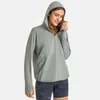 L_185 Ijszijde Ultradunne Yogajas Outdoor Zonbescherming Kleding Dames Hoodie UPF Rash Guards