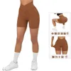 Women039s Shorts Cross Waist Pocket Fitness Sports Chrysanthemum Underwear Gym Clothes Super High Waist Running Hip Lifting Yog8544267