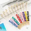 Creative DIY Carved Metal Air Pipe Ballpoint Pens Handmade Oil Crystal Pen Advertising Office Stationery Gift Pens Wholesale