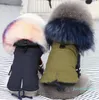 Winter Clothes Luxury Faux Fur Collar Coat for Small W22arm Windproof Pet Parka Fleece Lined Puppy Jacket Dog Clothing LJ200923344L8558952