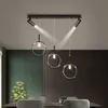 Pendant Lamps Modern Led Lamp With Spotlight Black Lustre Metal Ceiling Hanging Light For Kitchen Island Dining Living Room DecorationPendan