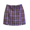 Zomer Harajuku Plaid Potlood Rokken Womens Hoge Taille Mini Voering met Shorts Koreaanse Streetwear Vintage Sexy Rok 220317