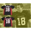 Chen37 Mężczyzn najdłuższy podwórko Paul Crewe Black 18 Jersey Black Movie Mean Machine Adam Sandler Football Movie Jerseys