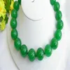 gesunde runde natürliche grüne Jade Halskette 16mm251c
