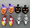 Acryl -stud oorbellen Halloween Black Cat Ghost Doll Skeleton Purple Mouth Lip Orange Pumpkin Drop Earring Bangles voor vrouwelijke meisjes