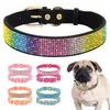 Collares para perros Correas Collar con diamantes de imitación ostentosos Collar para cachorros de gato de cuero de gamuza suave para perros pequeños y medianos Gatos Chihuahua Yorkshire PinkDog