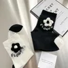 Chaussettes Bonneterie 2022 Femmes Mode Décontracté Été Mince Creux Mignon Style Coréen Fleur Doux Coton Longue Maille Respirante