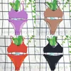 4 couleurs maillot de bain Bikini ensemble femmes deux pièces maillots de bain avec coussin maillot de bain petit imprimé Sexy bain chaud