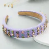 NIEUWE FASHOUD VROUWEN HOOFDBAND WIDE SIDE STRICESTONE HAARBAND Barokke hoofddeksels